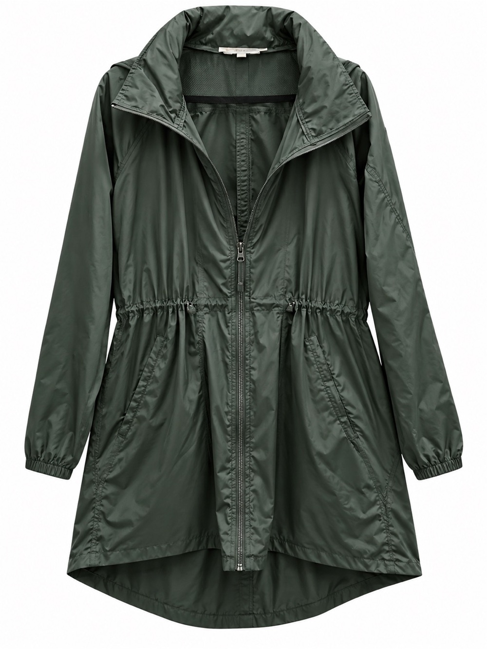 Athleta Olive Green Drawstring Waist Trench Anorak